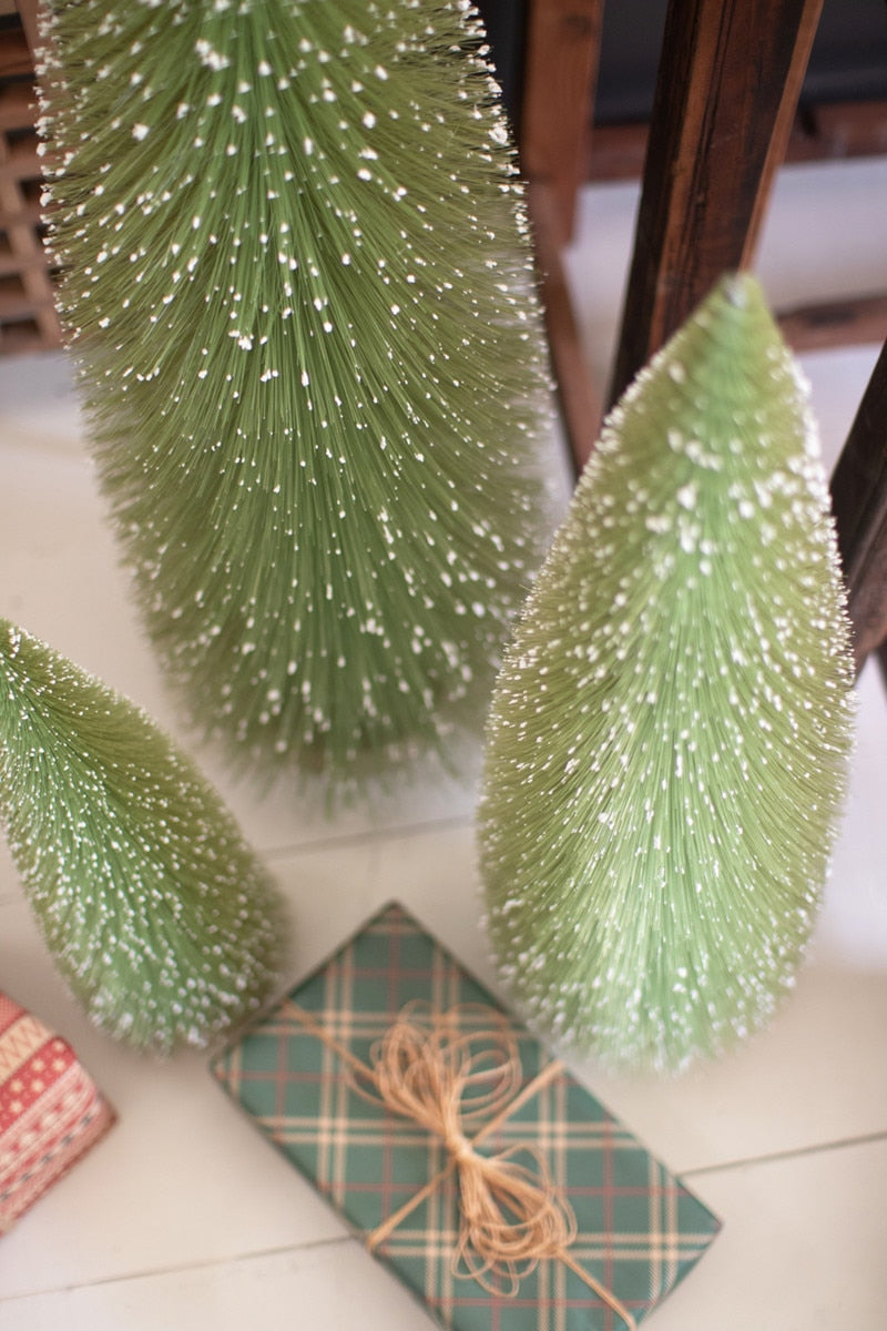 Set of 3 Bottle Brush Christmas Trees - Chapin Furniture