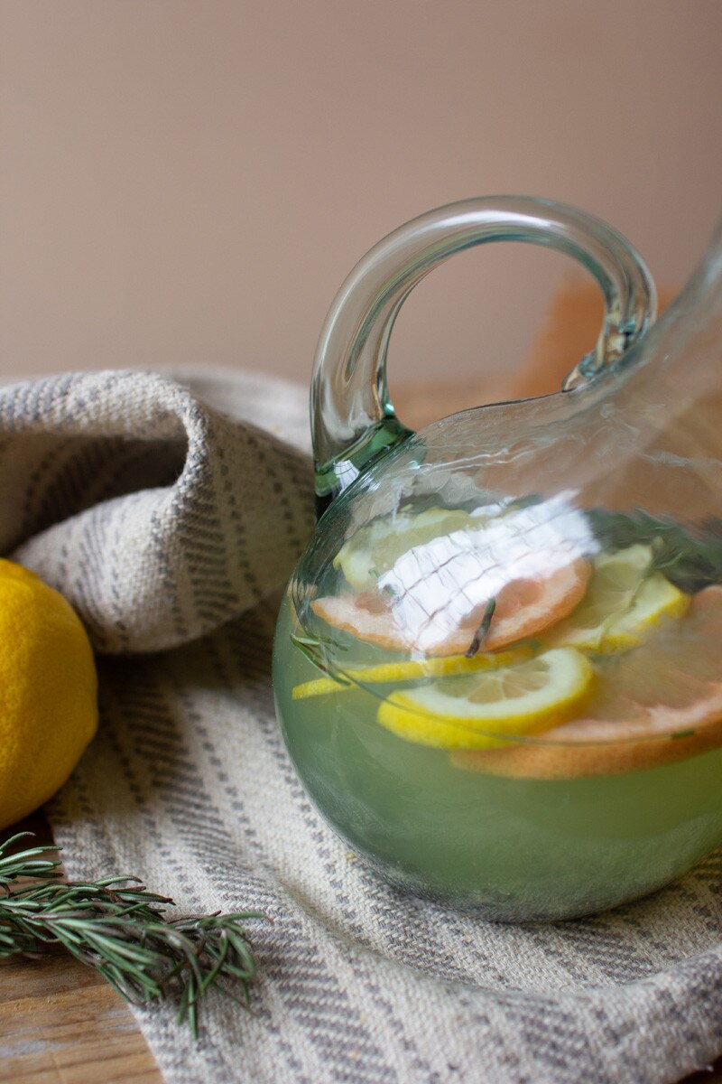 Small Glass Tilted Pitcher - Chapin Furniture