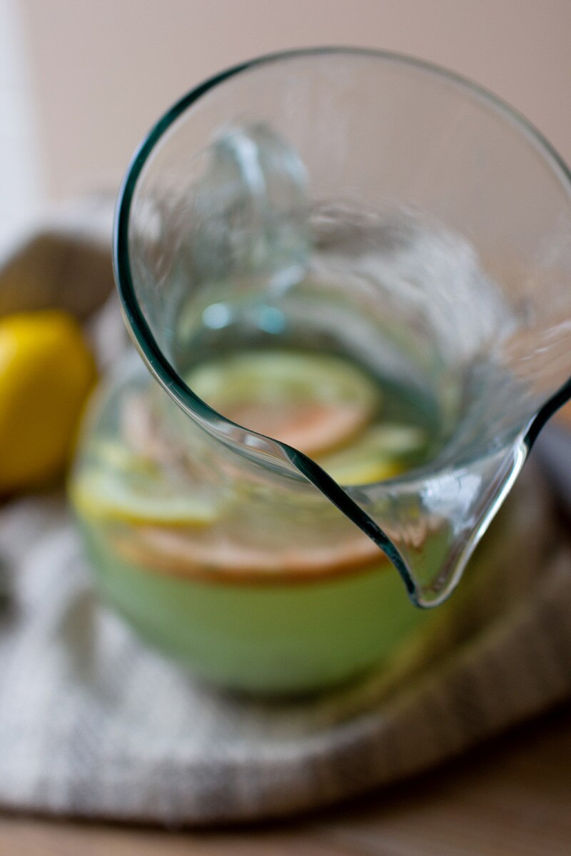 Small Glass Tilted Pitcher - Chapin Furniture