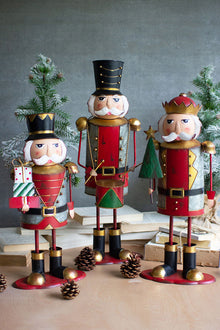 Set of 3 Painted Metal Nutcrackers - Chapin Furniture