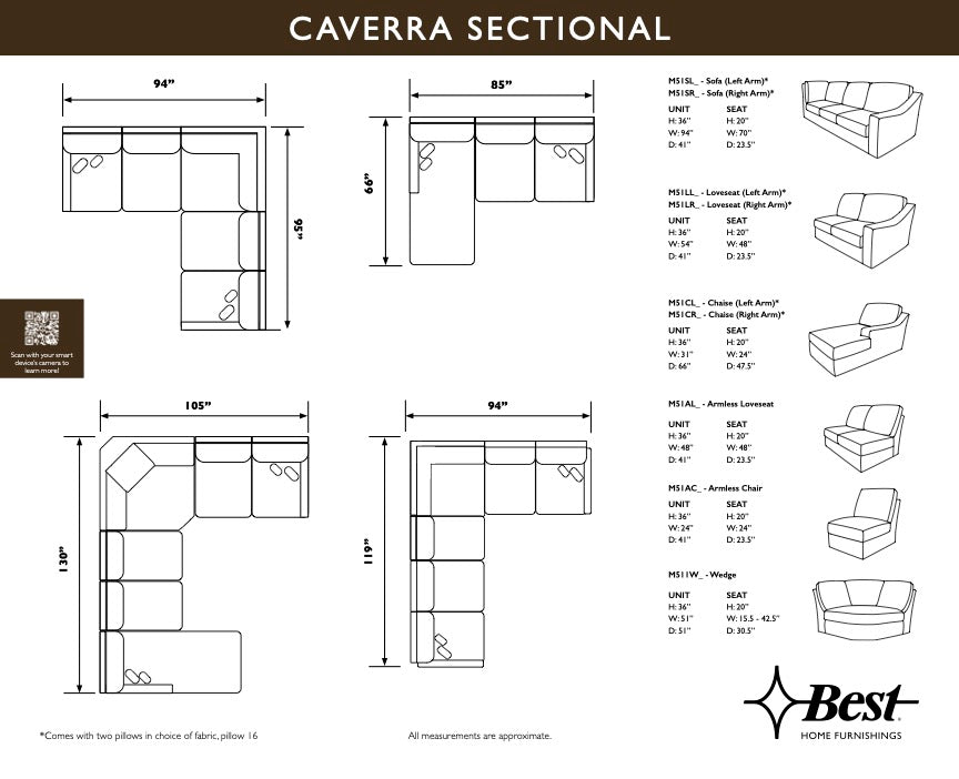 Caverra Sectional- Custom - Chapin Furniture