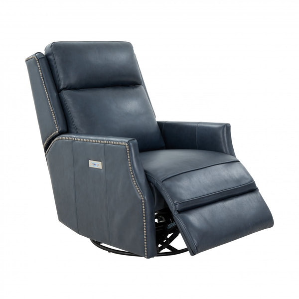 Cavill Power Swivel Glide Recliner- Barone-Navy-Blue - Chapin Furniture