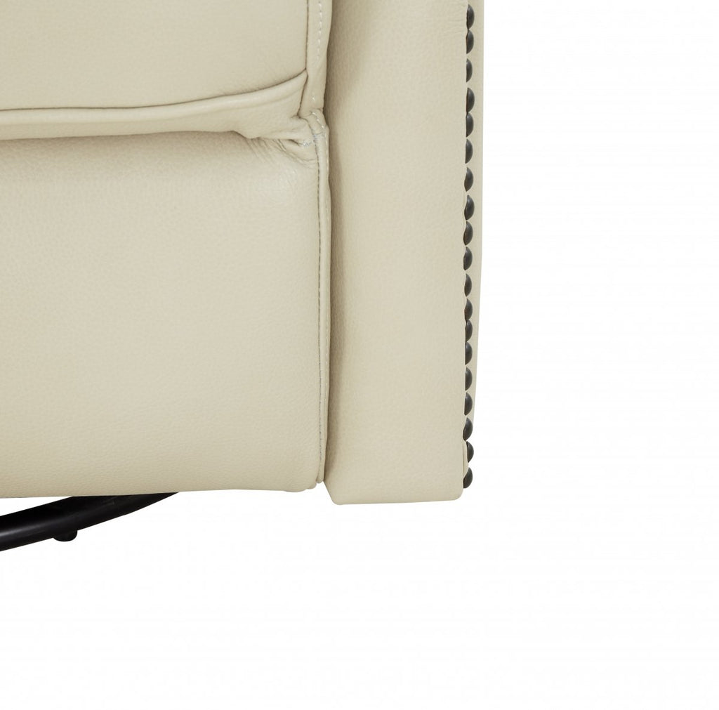 Cavill Power Swivel Glide Recliner- Barone-Parchment - Chapin Furniture