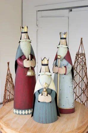Set of 3 Painted Metal Kings - Chapin Furniture