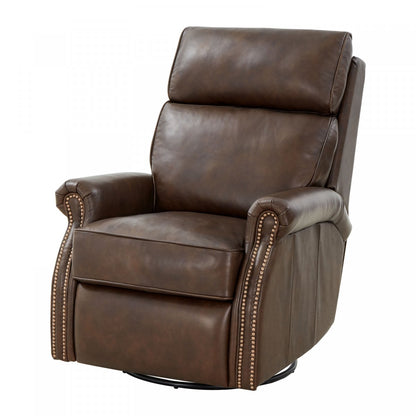 Crews Manual Swivel Glide Recliner- Ashford-Walnut - Chapin Furniture