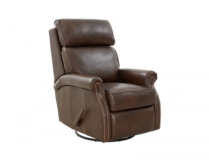Crews Manual Swivel Glide Recliner- Ashford-Walnut - Chapin Furniture