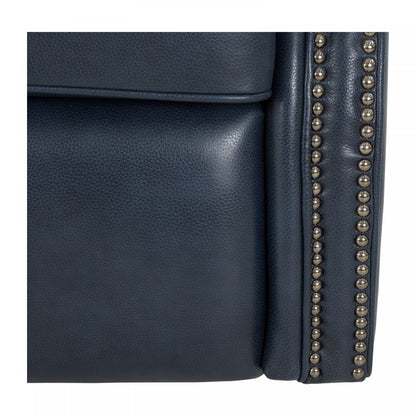 Crews Manual Swivel Glide Recliner- Barone-Navy-Blue - Chapin Furniture