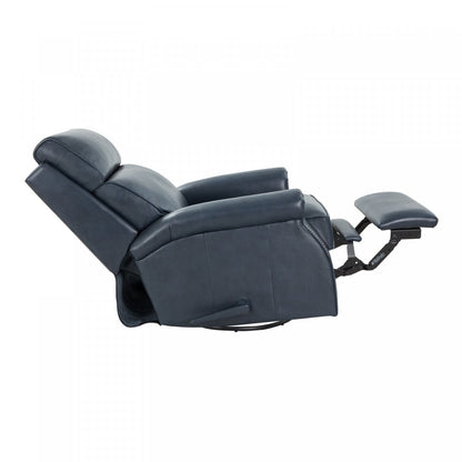 Crews Manual Swivel Glide Recliner- Barone-Navy-Blue - Chapin Furniture