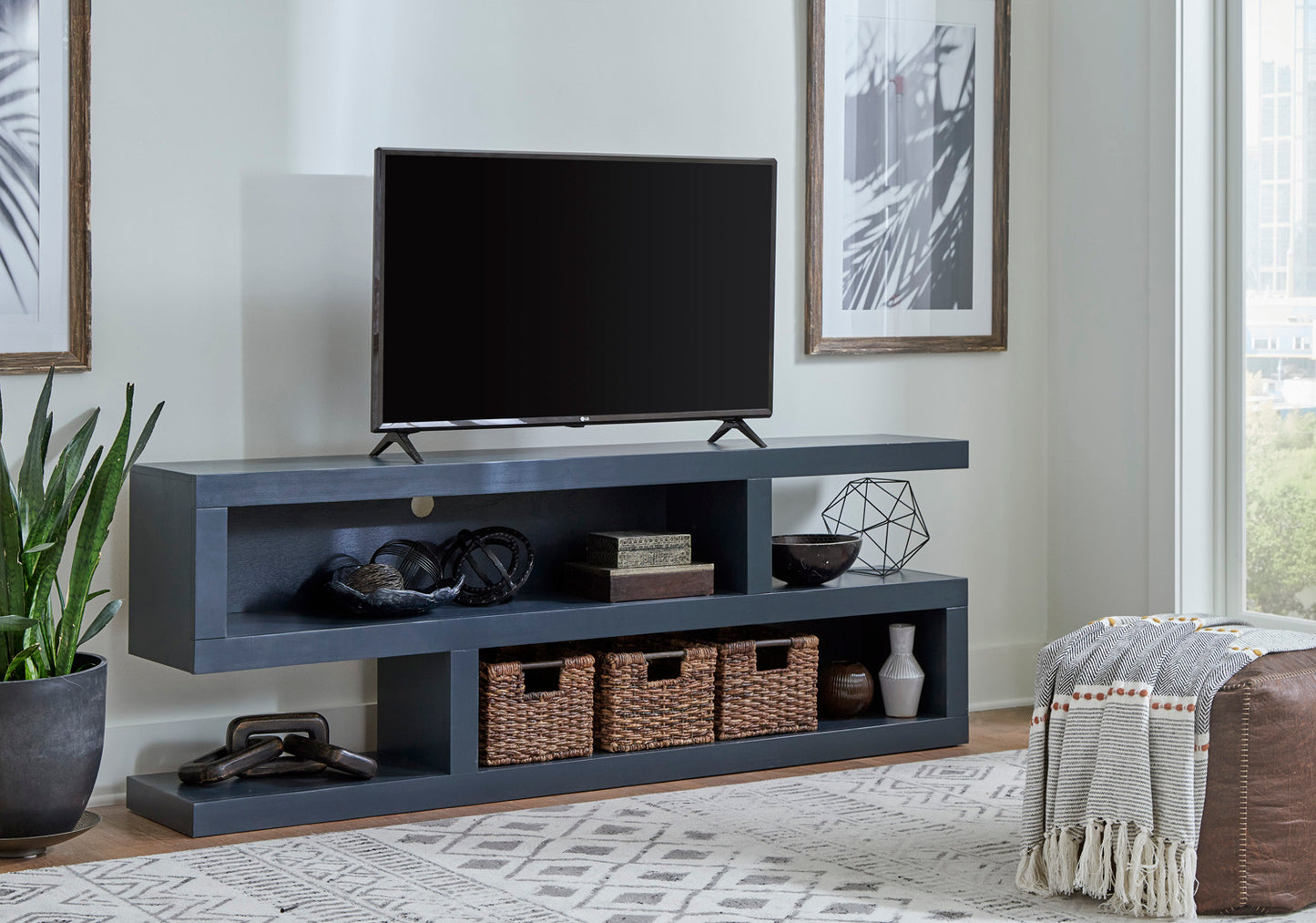 Mackenzie 74" S Console Table - Malta Blue - Chapin Furniture