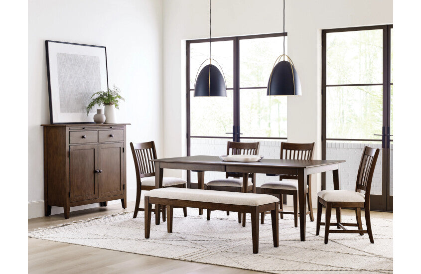 Kafe Upholstered Dining Bench - Mocha - Chapin Furniture