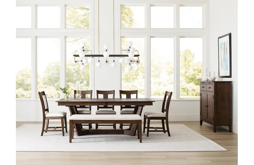 Kafe Upholstered Dining Bench - Mocha - Chapin Furniture