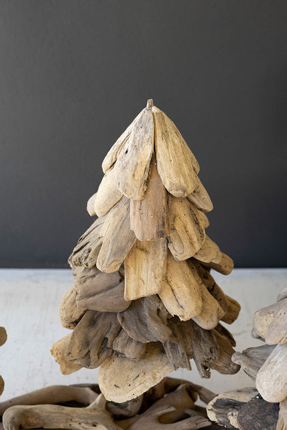 Three Driftwood Christmas Trees on Base - Chapin Furniture
