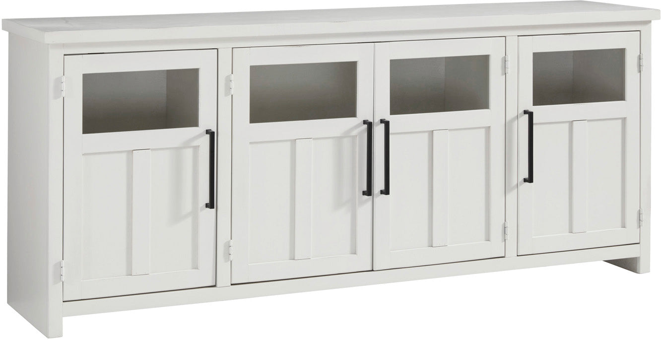Finnegan 78" Console w/ 4 Doors - White - Chapin Furniture