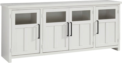 Finnegan 78" Console w/ 4 Doors - White - Chapin Furniture