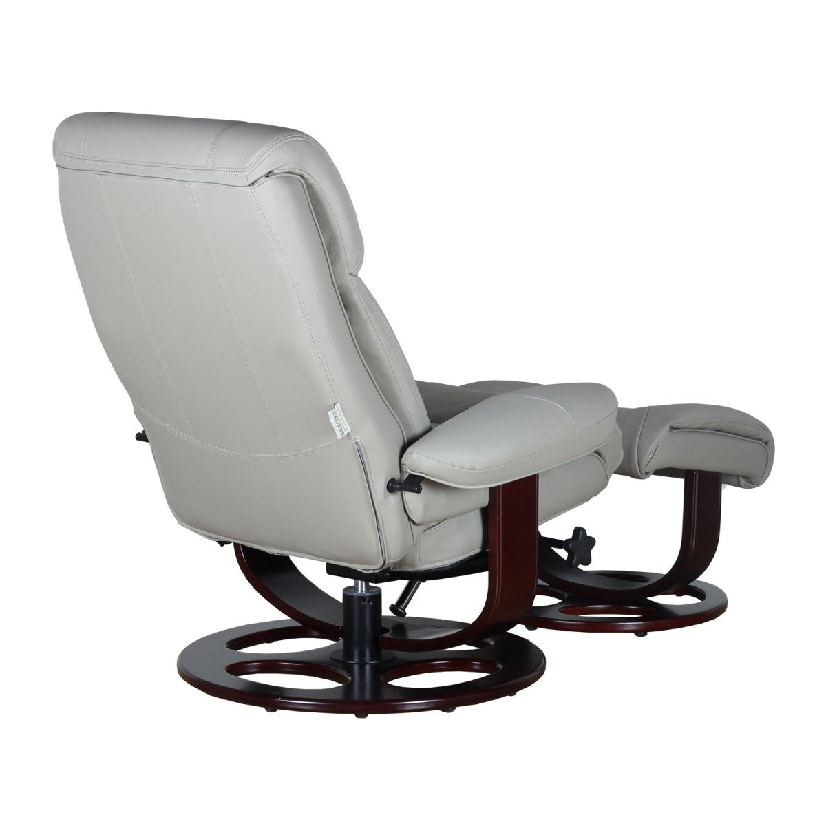 Dawson Swivel Pedestal Recliner and Ottoman- Roman Light Gray - Chapin Furniture