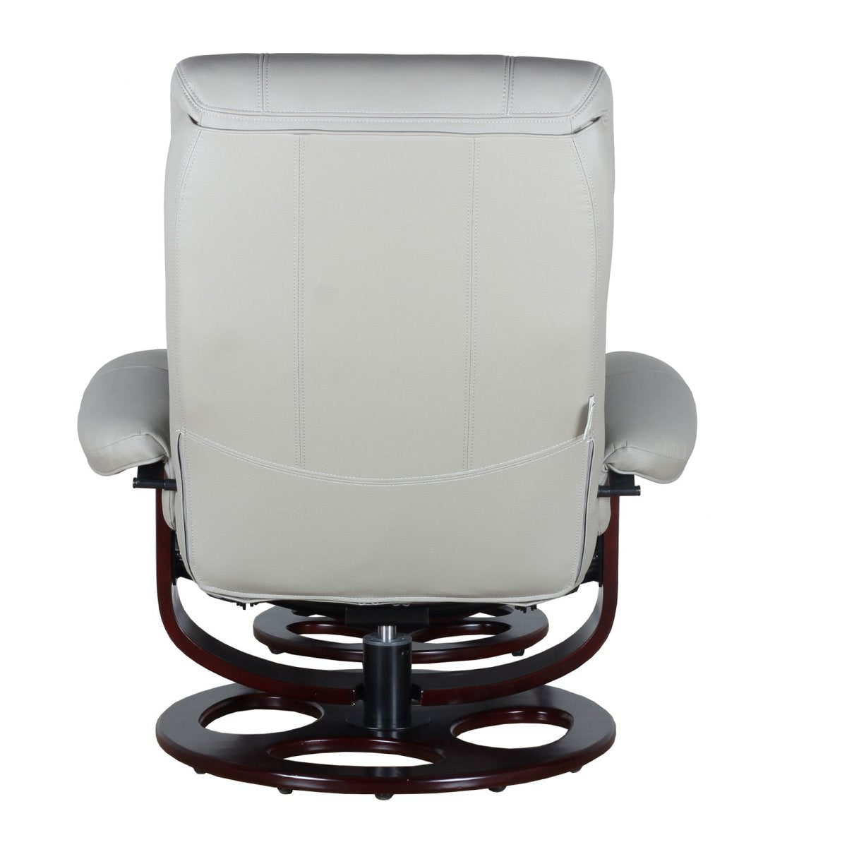 Dawson Swivel Pedestal Recliner and Ottoman- Roman Light Gray - Chapin Furniture