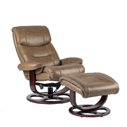 Dawson Swivel Pedestal Recliner and Ottoman- Frampton-Brown - Chapin Furniture