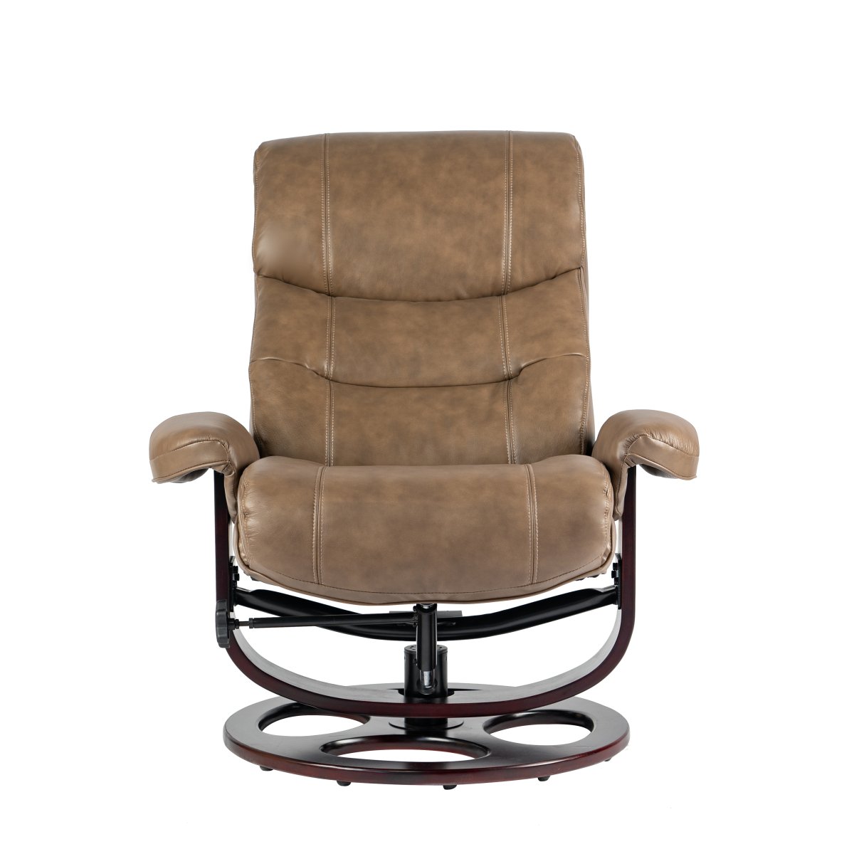 Dawson Swivel Pedestal Recliner and Ottoman- Frampton-Brown - Chapin Furniture