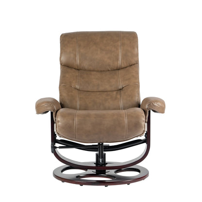 Dawson Swivel Pedestal Recliner and Ottoman- Frampton-Brown - Chapin Furniture