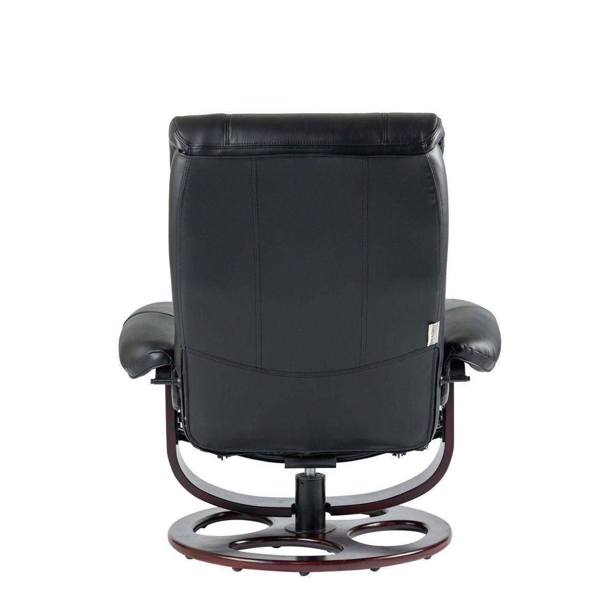 Dawson Swivel Pedestal Recliner and Ottoman- Frampton-Black - Chapin Furniture