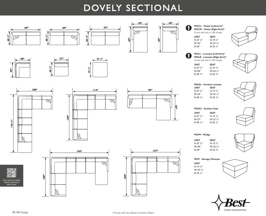Dovely Sectional- Custom | Chapin Furniture