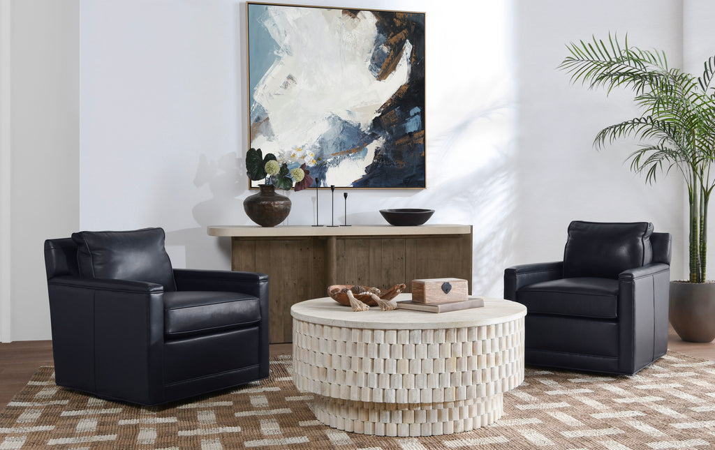 Norwood 40" Round Coffee Table- Coastal White - Chapin Furniture
