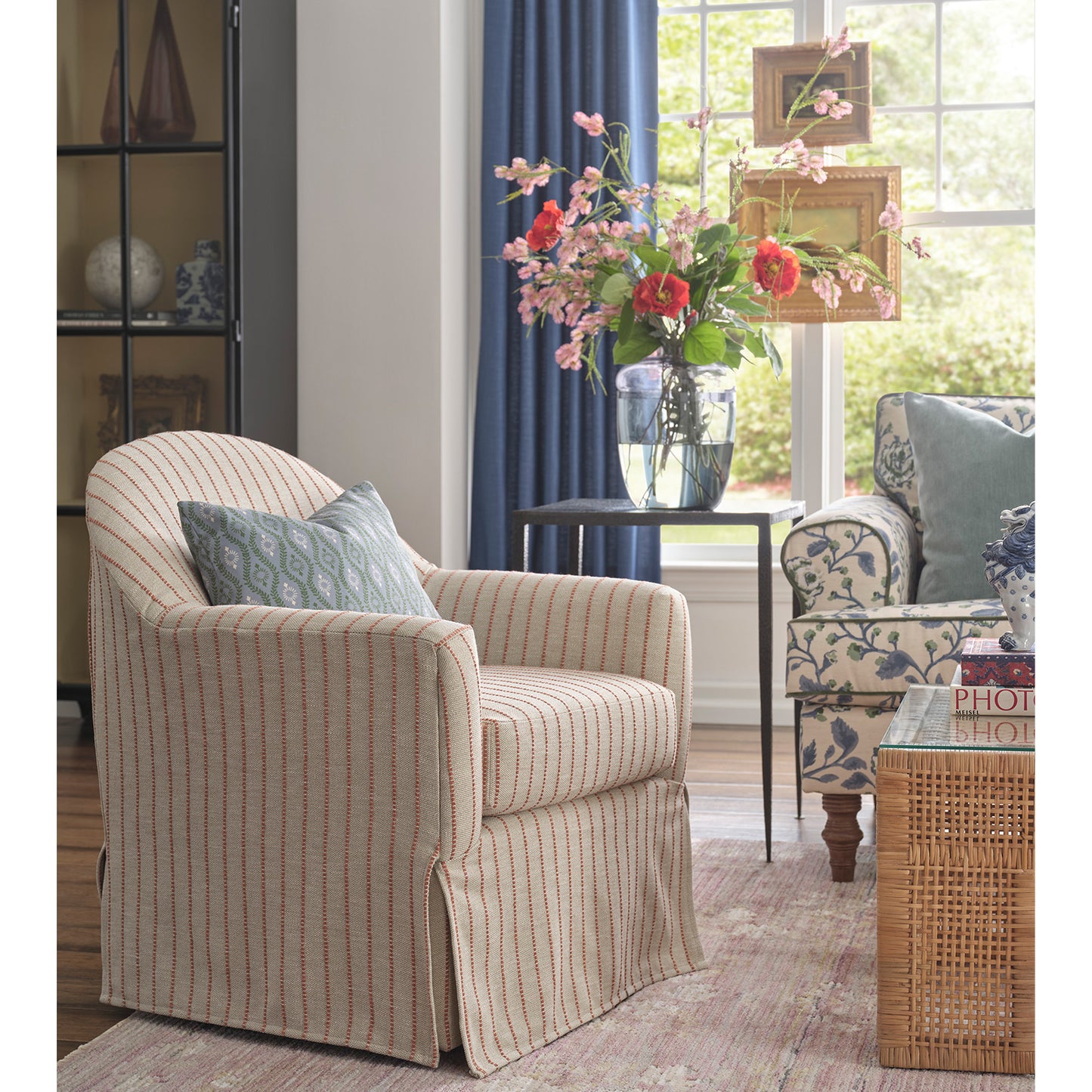 Meg Slipcovered Swivel Chair- Custom - Chapin Furniture