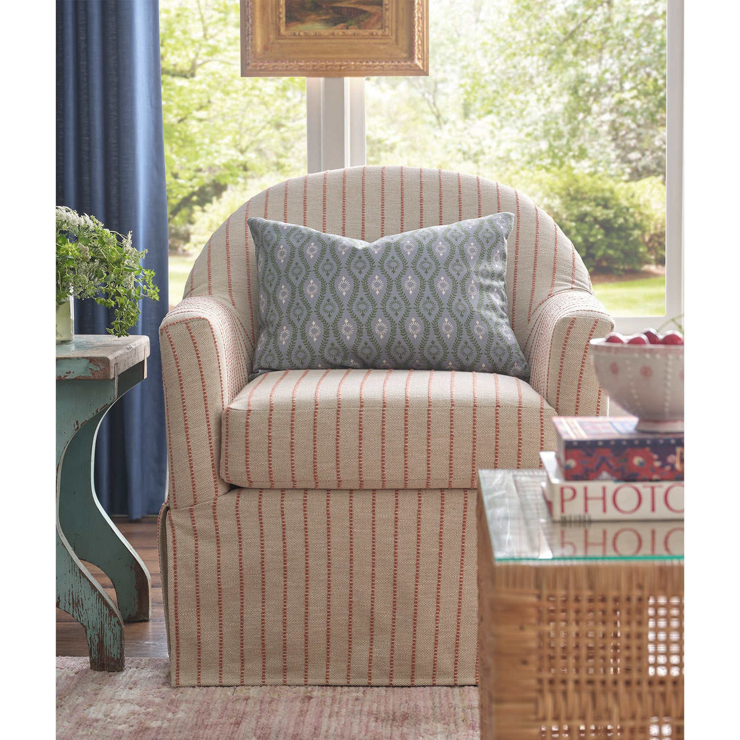 Meg Slipcovered Swivel Chair- Custom - Chapin Furniture