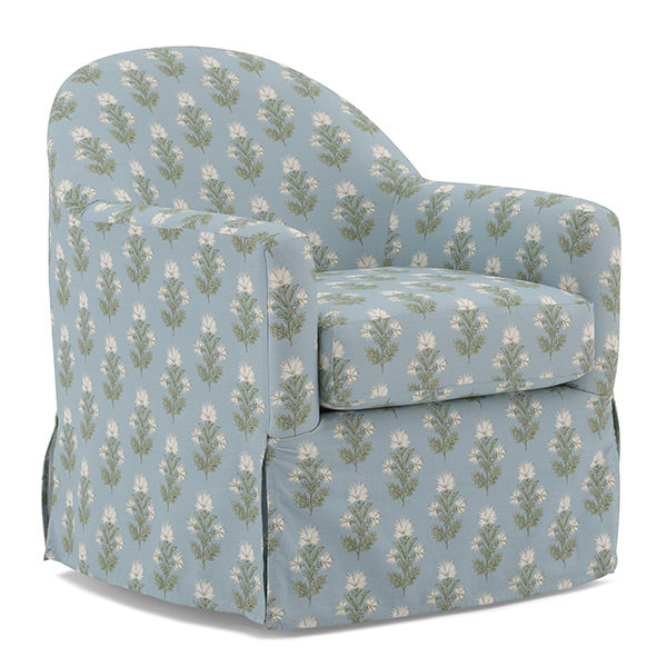 Meg Slipcovered Swivel Chair- Custom - Chapin Furniture