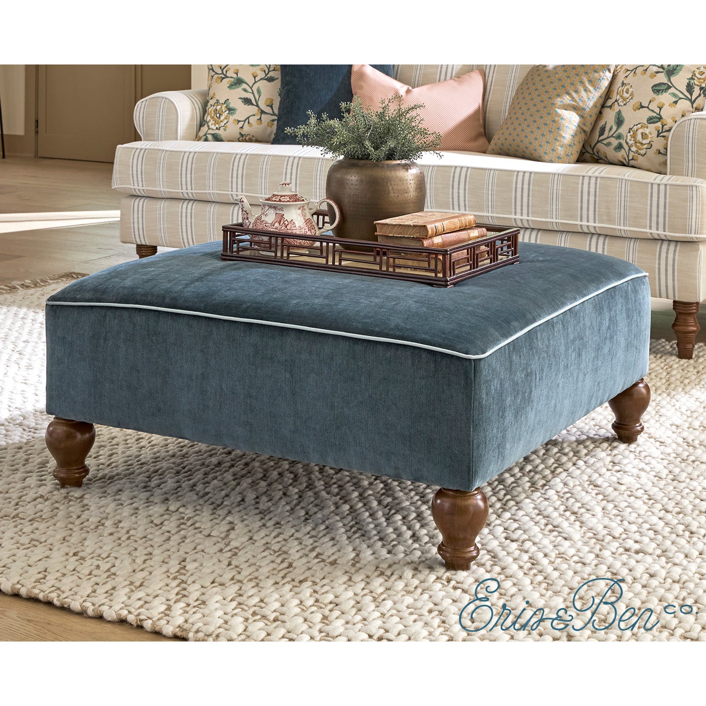 Renelle Cocktail Ottoman- Custom - Chapin Furniture