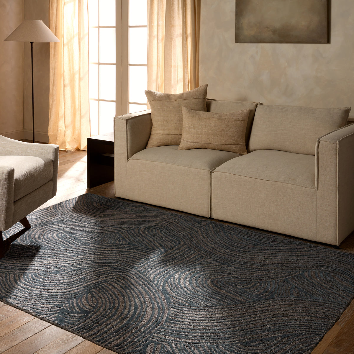 Nikki Chu Etho Linette ENK16 Blue Rug - Chapin Furniture