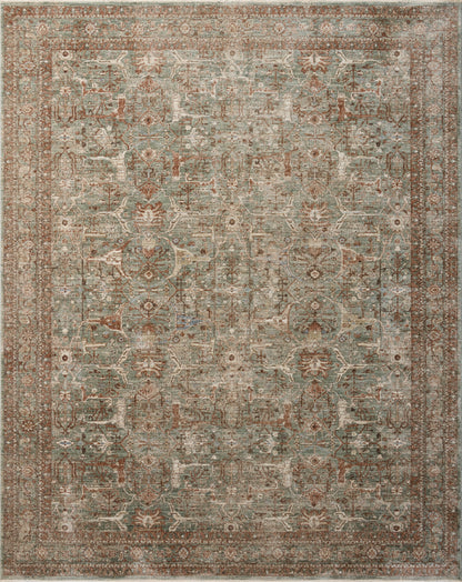 Amber Lewis x Loloi Ethel 02 Lagoon/Brick Rug - Chapin Furniture
