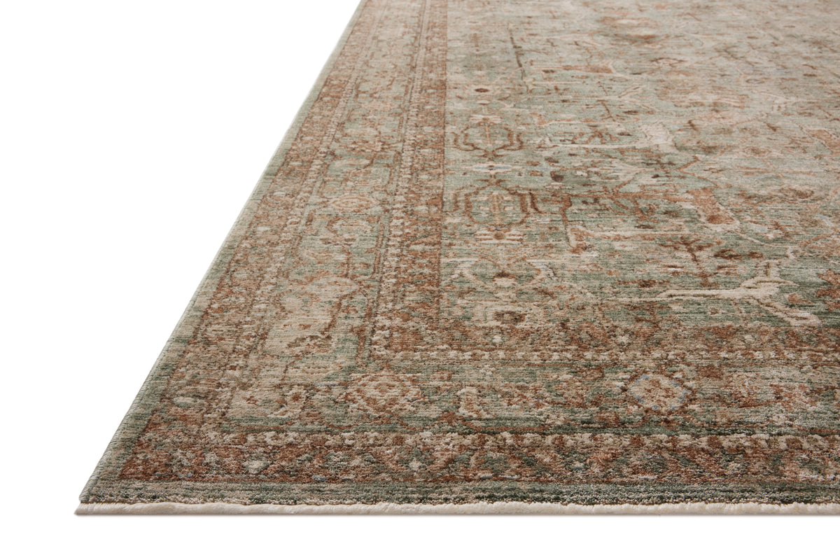 Amber Lewis x Loloi Ethel 02 Lagoon/Brick Rug - Chapin Furniture