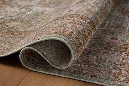 Amber Lewis x Loloi Ethel 02 Lagoon/Brick Rug - Chapin Furniture