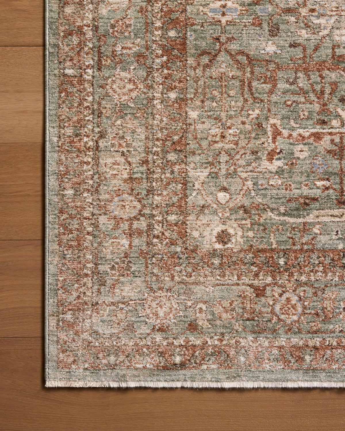 Amber Lewis x Loloi Ethel 02 Lagoon/Brick Rug - Chapin Furniture