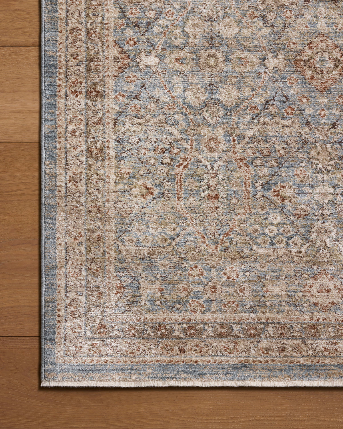 Amber Lewis x Loloi Ethel 04 Sky/Brick Rug - Chapin Furniture
