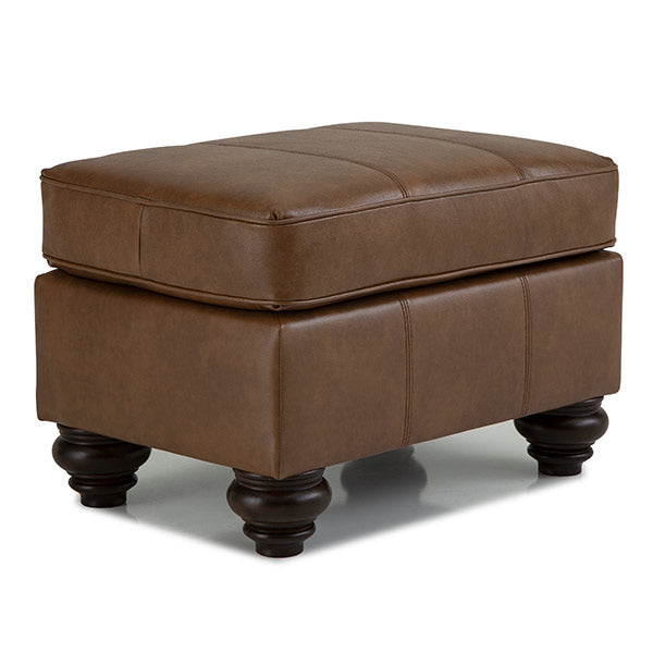 Noble Leather Ottoman - Chapin Furniture