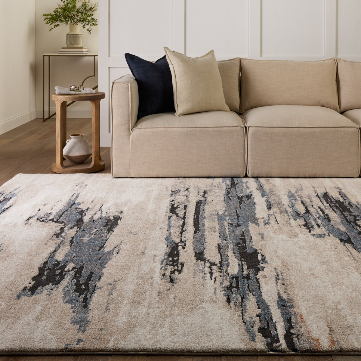Ferris Yushan FRR08 White/Blue Indoor/Outdoor Rug - Chapin Furniture