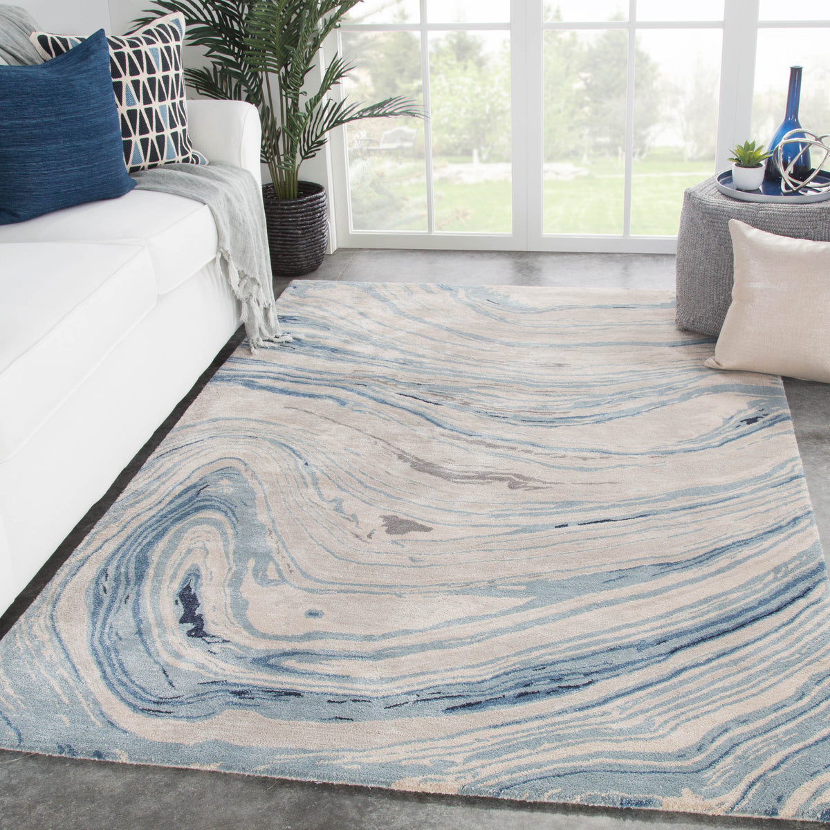 Genesis Atha GES22 Blue/Gray Rug - Chapin Furniture
