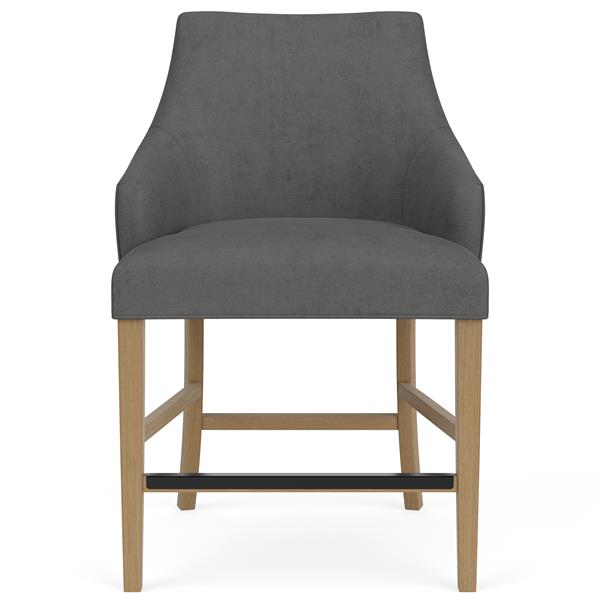 Mix-N-Match Swoop Arm Upholstered Stool- Slate - Chapin Furniture