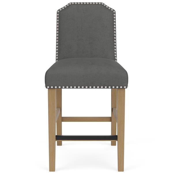 Mix-N-Match Clipped Top Upholstered Stool- Slate - Chapin Furniture