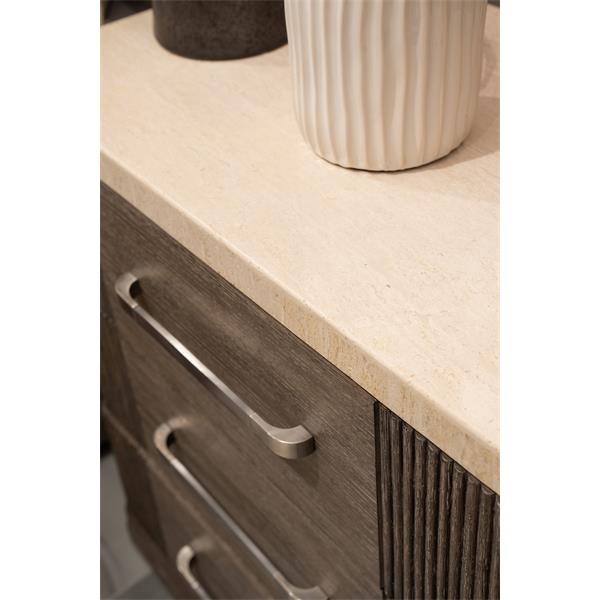 Sariel Stone Top Three Drawer Nightstand - Chapin Furniture