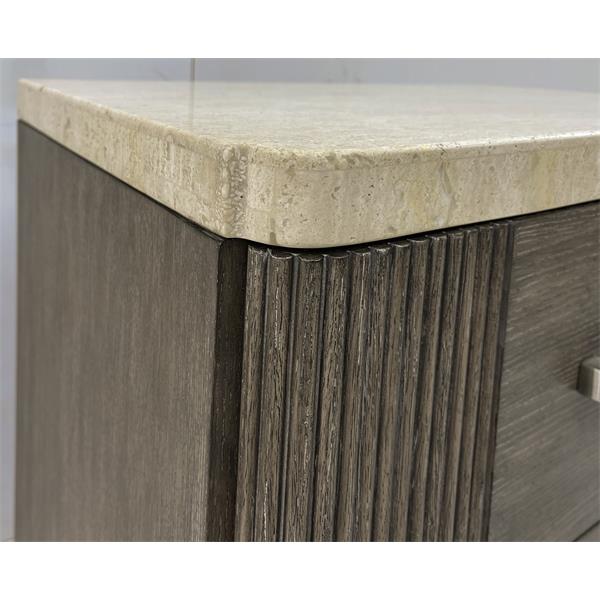 Sariel Stone Top Three Drawer Nightstand - Chapin Furniture