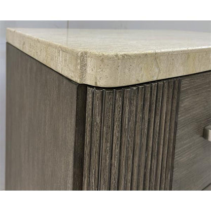 Sariel Stone Top Three Drawer Nightstand - Chapin Furniture