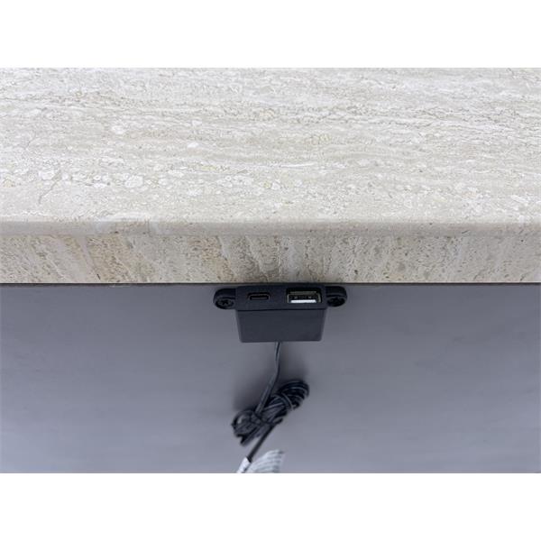 Sariel Stone Top Three Drawer Nightstand - Chapin Furniture