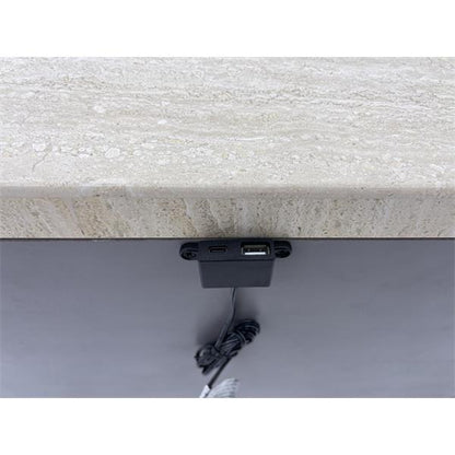 Sariel Stone Top Three Drawer Nightstand - Chapin Furniture