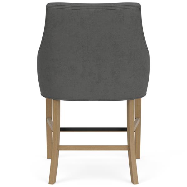 Mix-N-Match Swoop Arm Upholstered Stool- Slate - Chapin Furniture