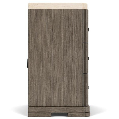Sariel Stone Top Three Drawer Nightstand - Chapin Furniture