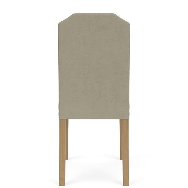 Mix-N-Match Clipped Top Upholstered Chair- Sand - Chapin Furniture