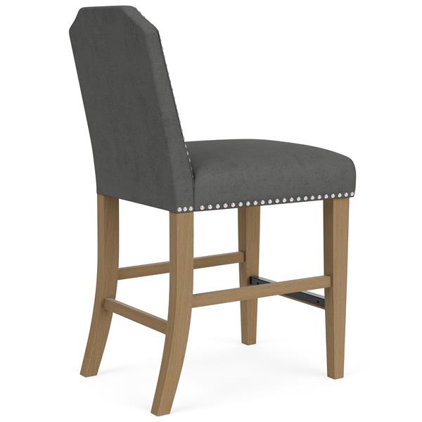 Mix-N-Match Clipped Top Upholstered Stool- Slate - Chapin Furniture
